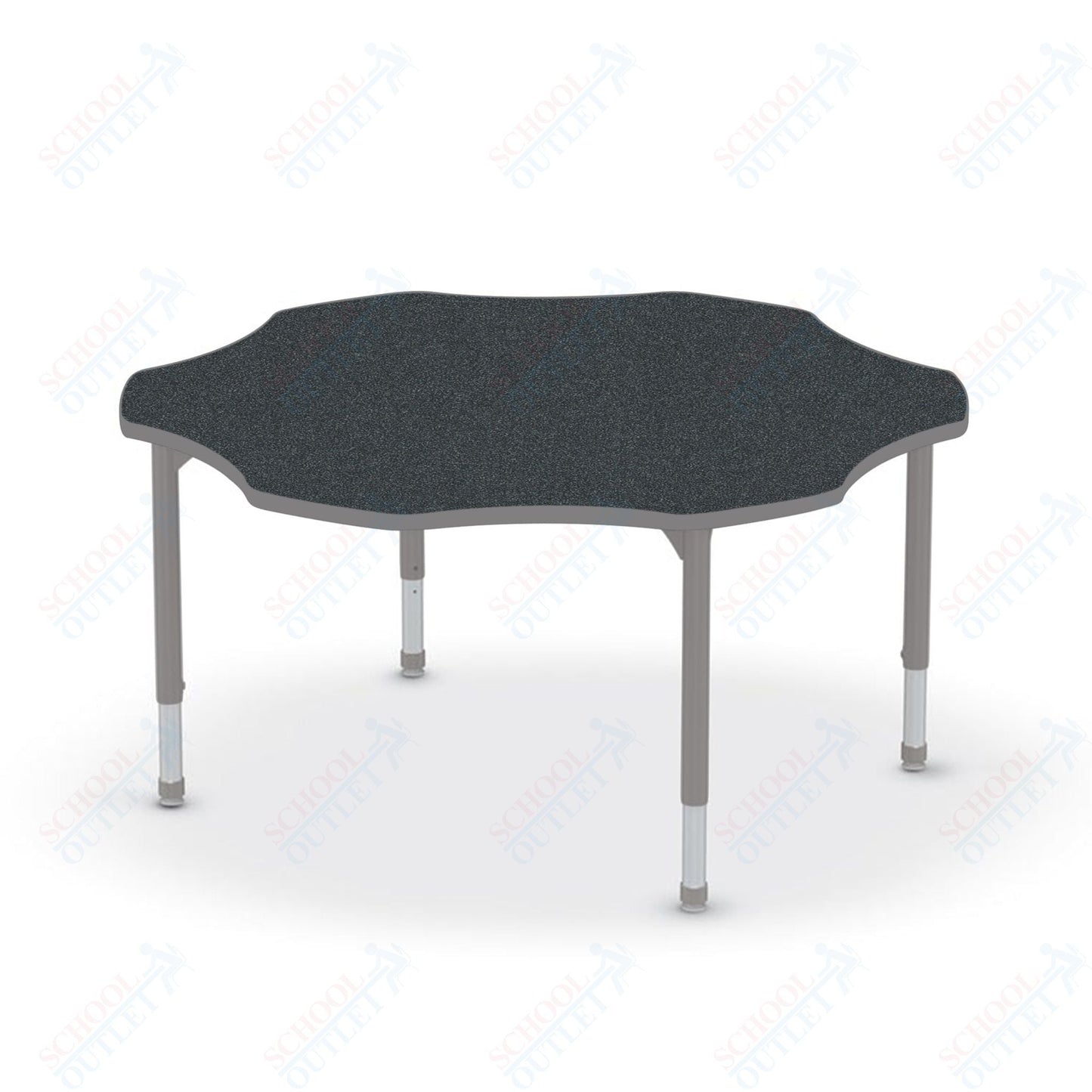 Hierarchy Flower School Activity Table (60"W x 60"D) HPL Top - Height Adjustable Legs by MooreCo - SchoolOutlet