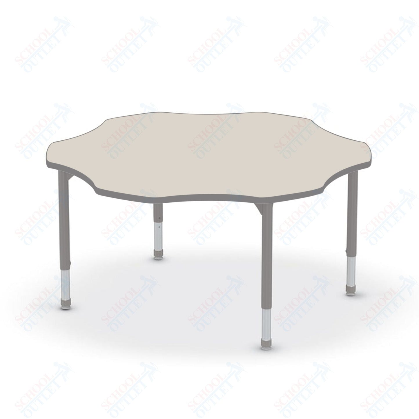 Hierarchy Flower School Activity Table (60"W x 60"D) HPL Top - Height Adjustable Legs by MooreCo - SchoolOutlet