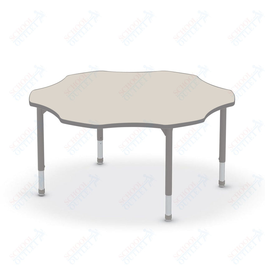 Hierarchy Flower School Activity Table (60"W x 60"D) HPL Top - Height Adjustable Legs by MooreCo - SchoolOutlet