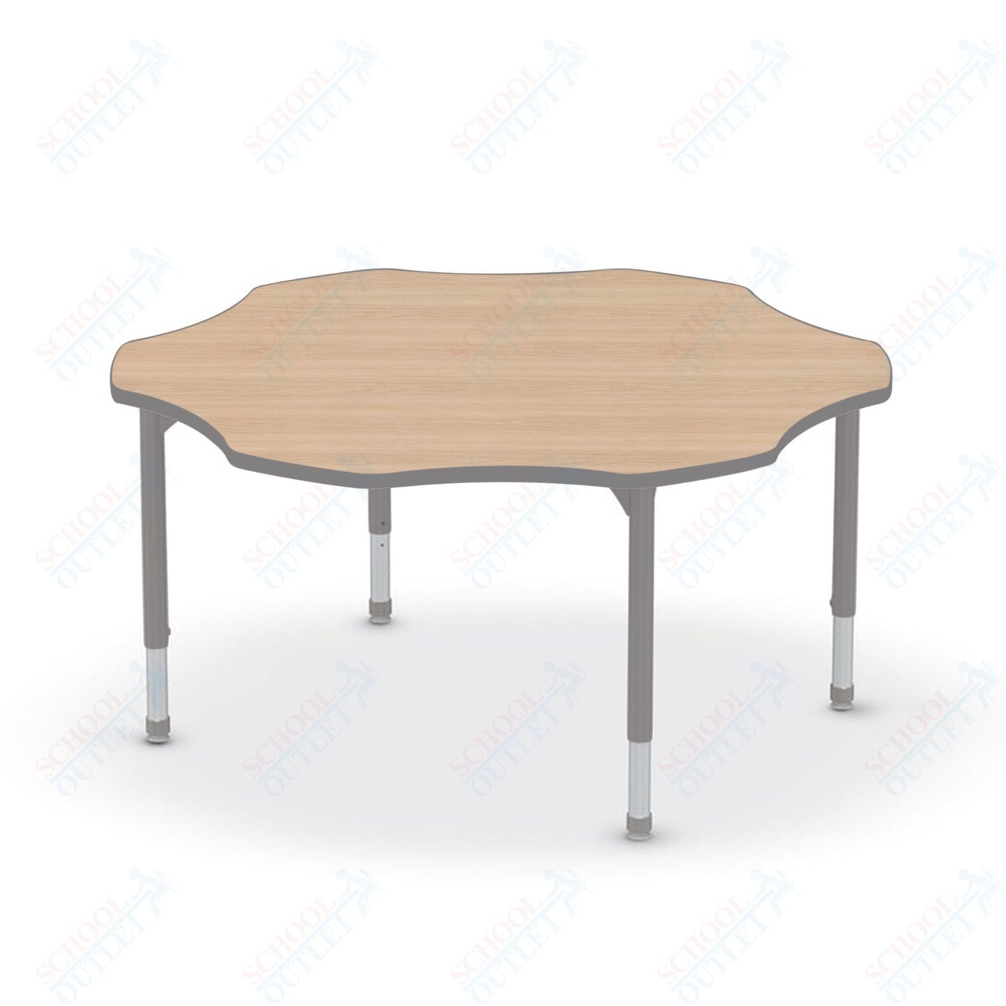 Hierarchy Flower School Activity Table (60"W x 60"D) HPL Top - Height Adjustable Legs by MooreCo - SchoolOutlet