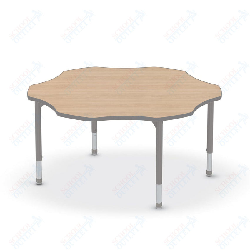Hierarchy Flower School Activity Table (60"W x 60"D) HPL Top - Height Adjustable Legs by MooreCo - SchoolOutlet