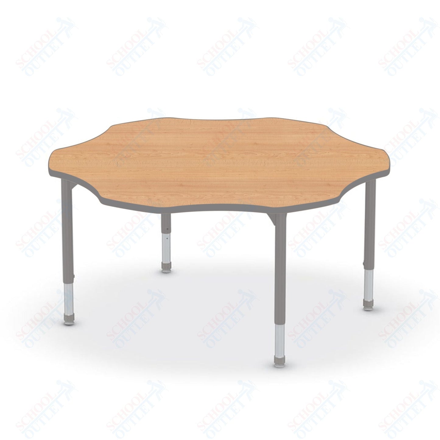 Hierarchy Flower School Activity Table (60"W x 60"D) HPL Top - Height Adjustable Legs by MooreCo - SchoolOutlet