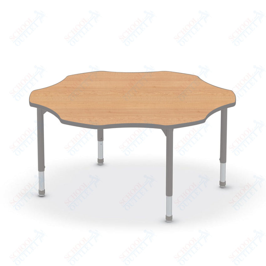 Hierarchy Flower School Activity Table (60"W x 60"D) HPL Top - Height Adjustable Legs by MooreCo - SchoolOutlet