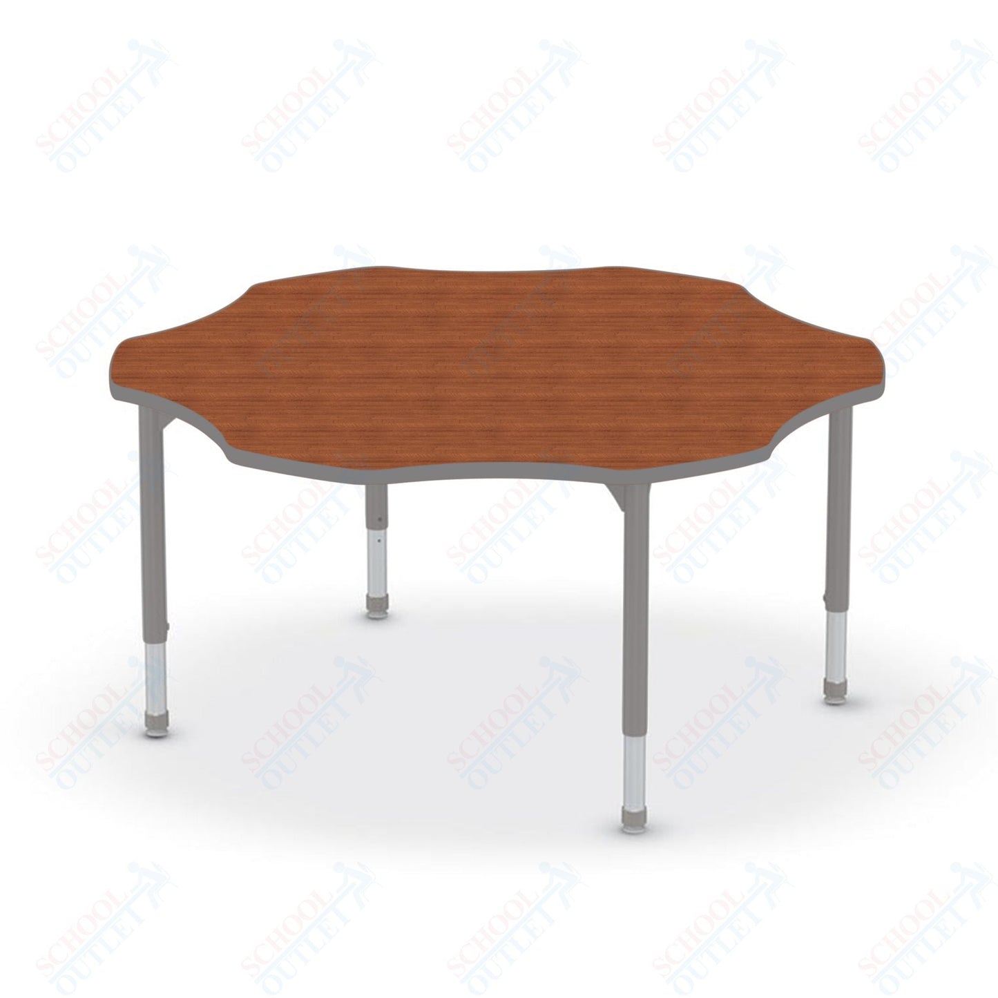 Hierarchy Flower School Activity Table (60"W x 60"D) HPL Top - Height Adjustable Legs by MooreCo - SchoolOutlet