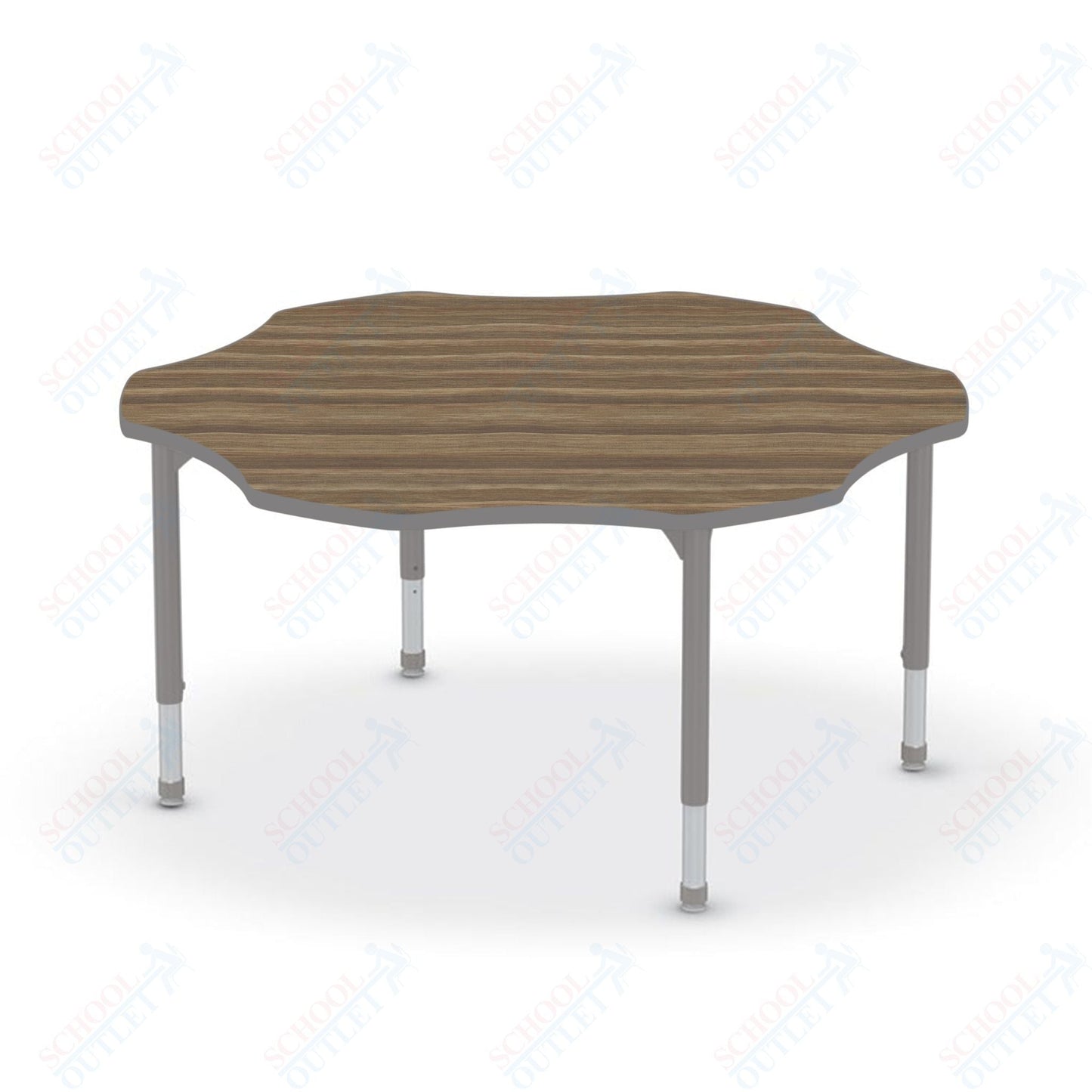 Hierarchy Flower School Activity Table (60"W x 60"D) HPL Top - Height Adjustable Legs by MooreCo - SchoolOutlet