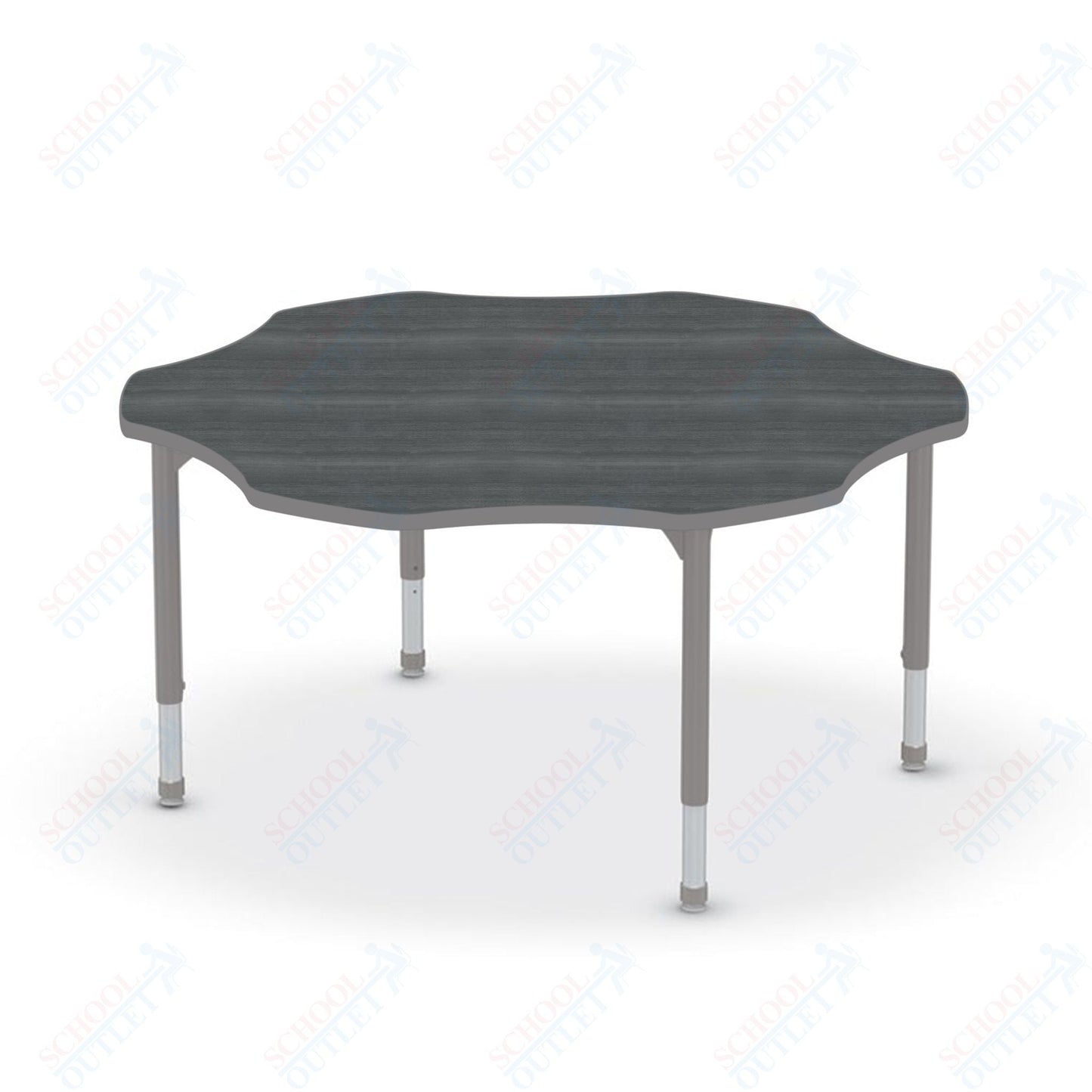 Hierarchy Flower School Activity Table (60"W x 60"D) HPL Top - Height Adjustable Legs by MooreCo - SchoolOutlet