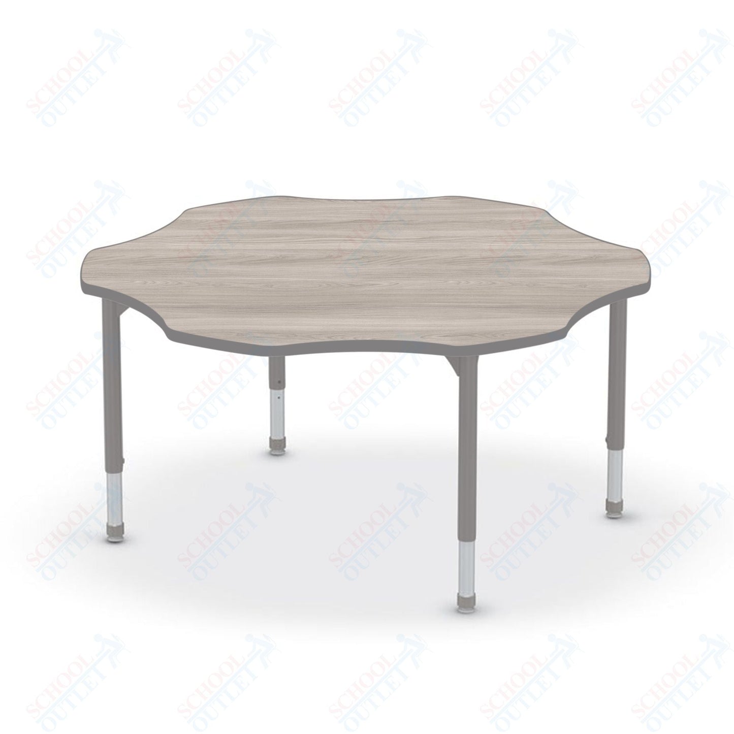 Hierarchy Flower School Activity Table (60"W x 60"D) HPL Top - Height Adjustable Legs by MooreCo - SchoolOutlet