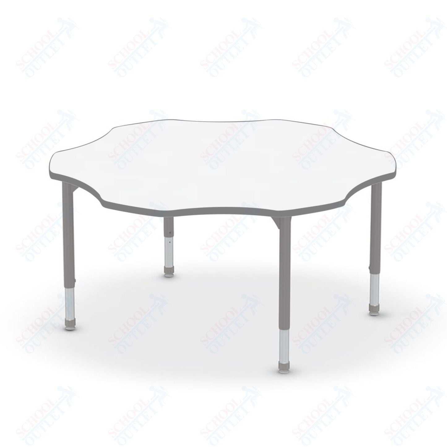 Hierarchy Flower School Activity Table (60"W x 60"D) HPL Top - Height Adjustable Legs by MooreCo - SchoolOutlet