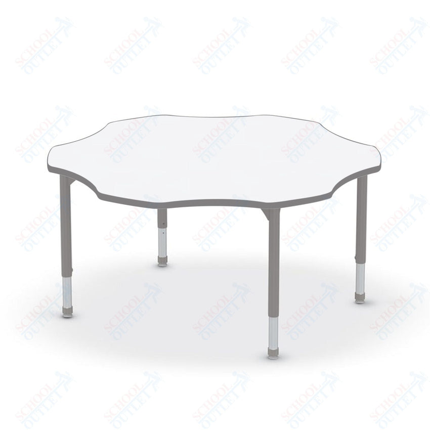 Hierarchy Flower School Activity Table (60"W x 60"D) HPL Top - Height Adjustable Legs by MooreCo - SchoolOutlet