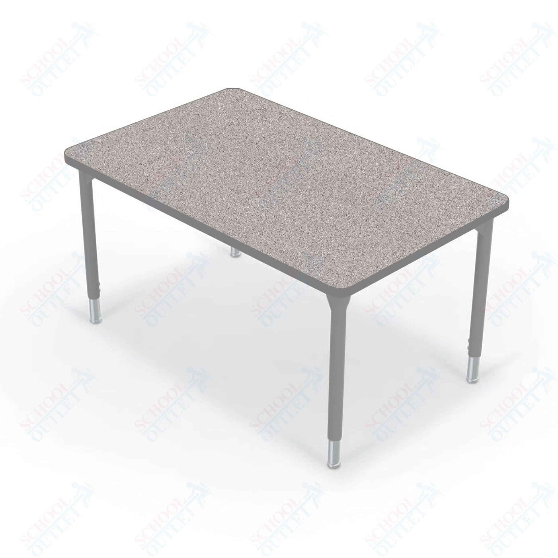Hierarchy Rectangular School Activity Table (48"W x 30"D) HPL Top - Height Adjustable Legs by MooreCo - SchoolOutlet