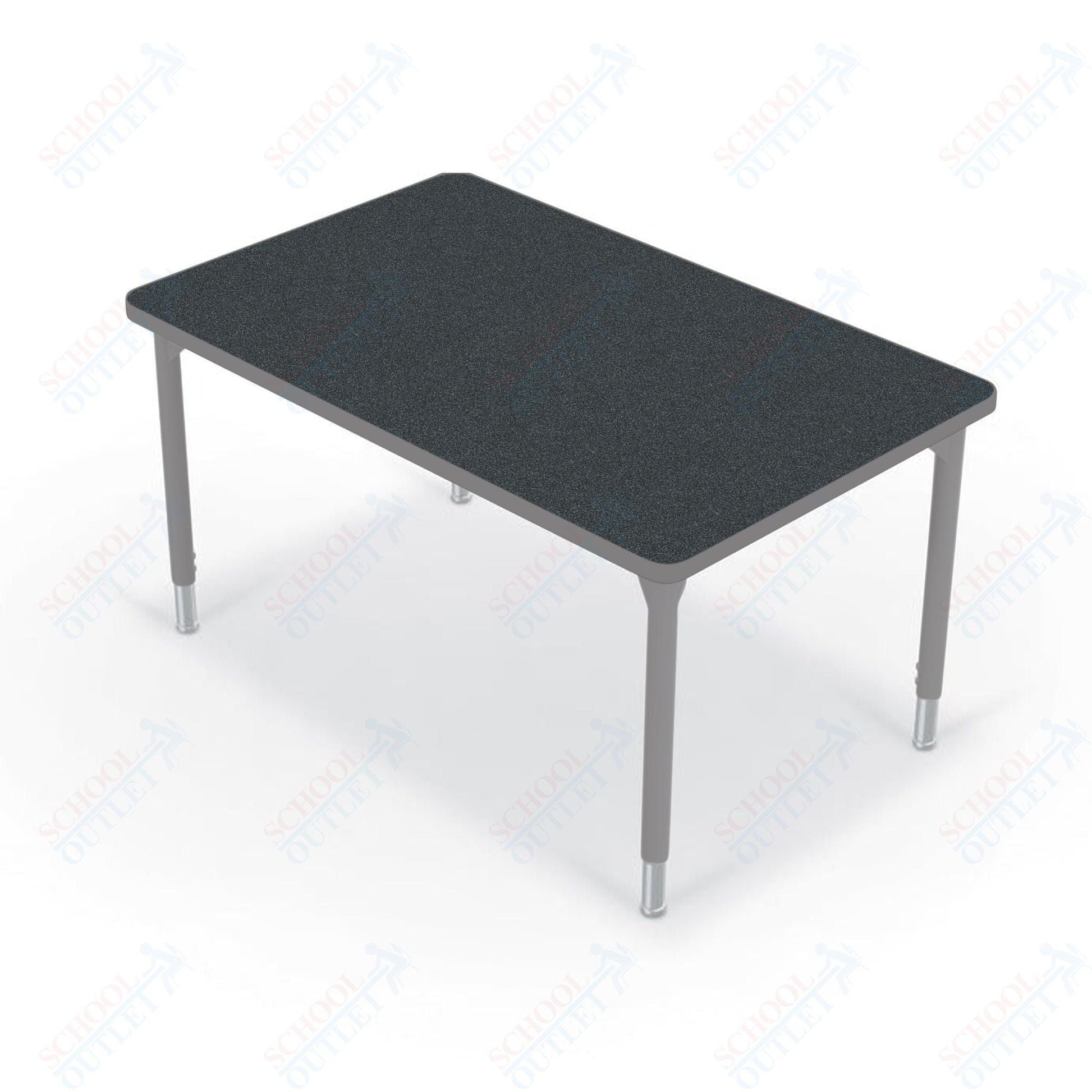 Hierarchy Rectangular School Activity Table (48"W x 30"D) HPL Top - Height Adjustable Legs by MooreCo - SchoolOutlet