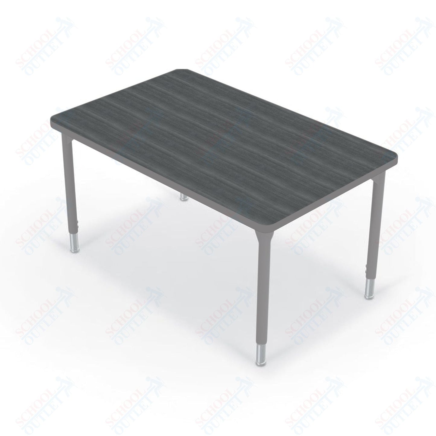 Hierarchy Rectangular School Activity Table (48"W x 30"D) HPL Top - Height Adjustable Legs by MooreCo - SchoolOutlet
