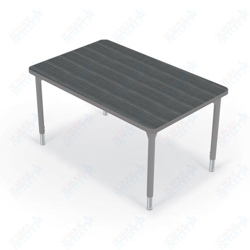 Hierarchy Rectangular School Activity Table (48"W x 30"D) HPL Top - Height Adjustable Legs by MooreCo - SchoolOutlet