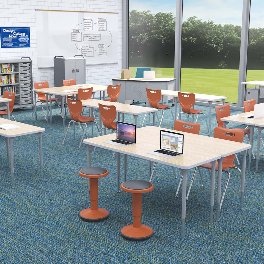 Hierarchy Rectangular School Activity Table (48"W x 30"D) HPL Top - Height Adjustable Legs by MooreCo - SchoolOutlet