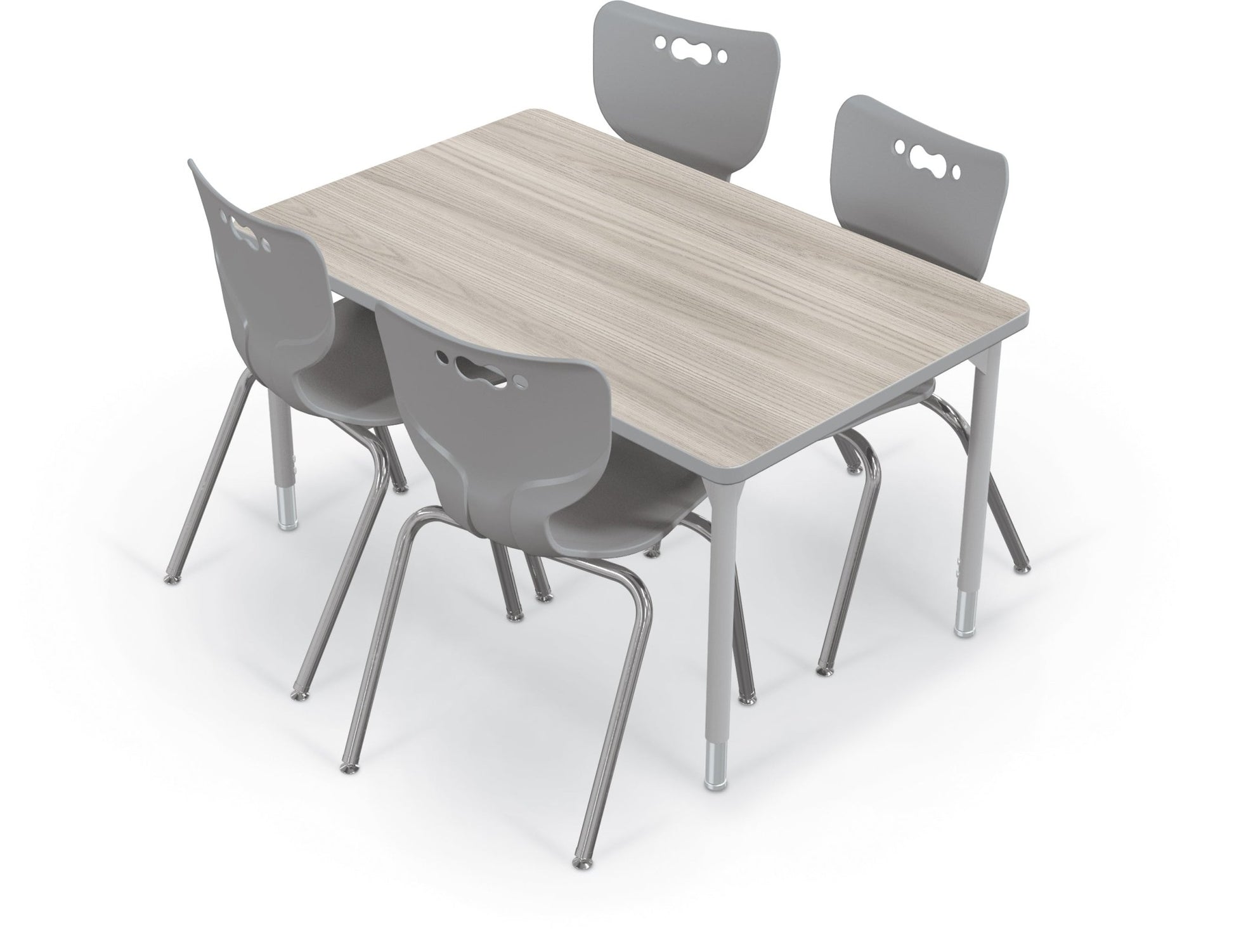 Hierarchy Rectangular School Activity Table (48"W x 30"D) HPL Top - Height Adjustable Legs by MooreCo - SchoolOutlet