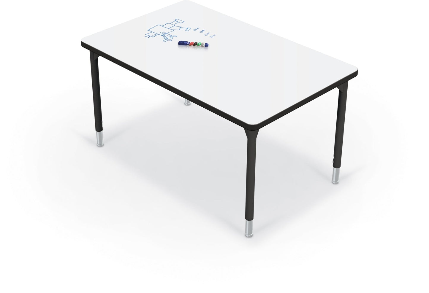 Hierarchy Rectangular School Activity Table (48"W x 30"D) HPL Top - Height Adjustable Legs by MooreCo - SchoolOutlet