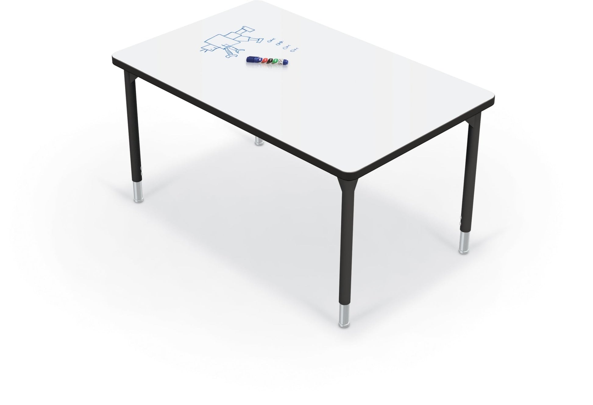 Hierarchy Rectangular School Activity Table (48"W x 30"D) HPL Top - Height Adjustable Legs by MooreCo - SchoolOutlet