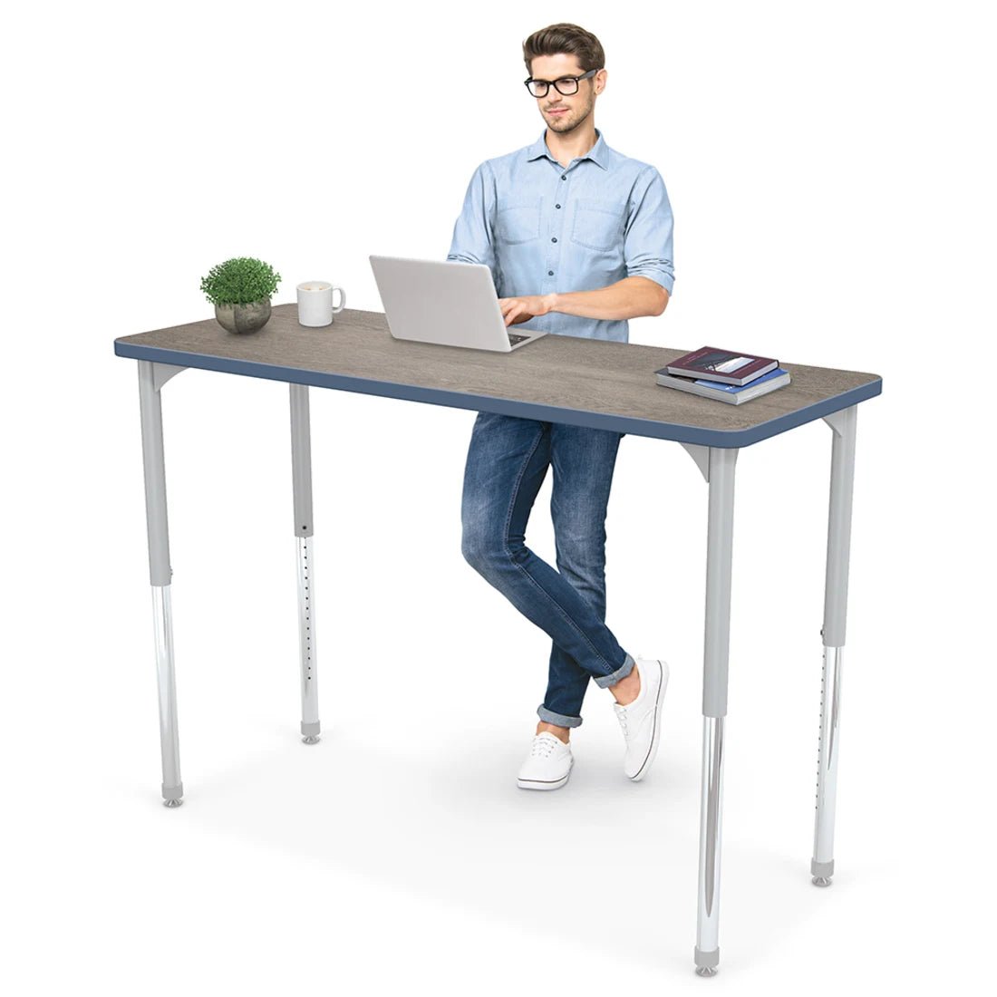 Hierarchy Rectangular School Activity Table (48"W x 30"D) HPL Top - Height Adjustable Legs by MooreCo - SchoolOutlet