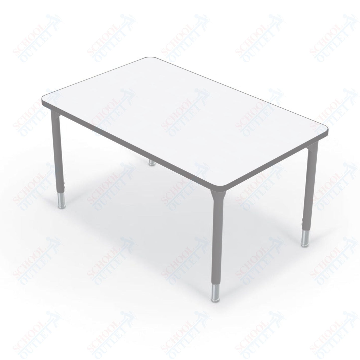 Hierarchy Rectangular School Activity Table (48"W x 30"D) HPL Top - Height Adjustable Legs by MooreCo - SchoolOutlet