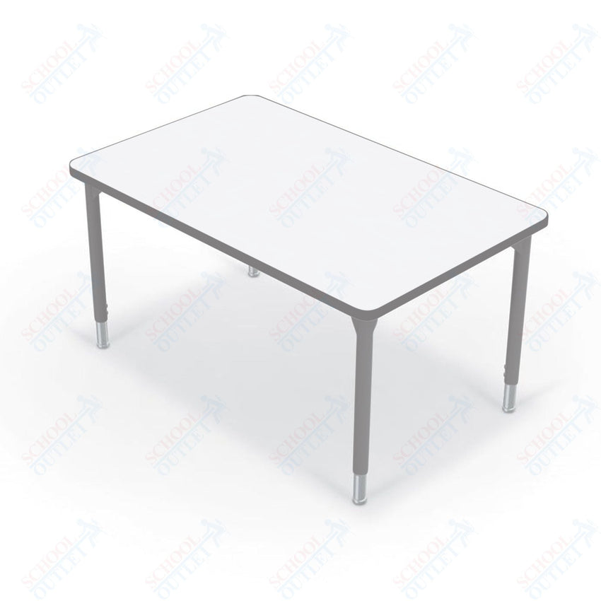 Hierarchy Rectangular School Activity Table (48"W x 30"D) HPL Top - Height Adjustable Legs by MooreCo - SchoolOutlet