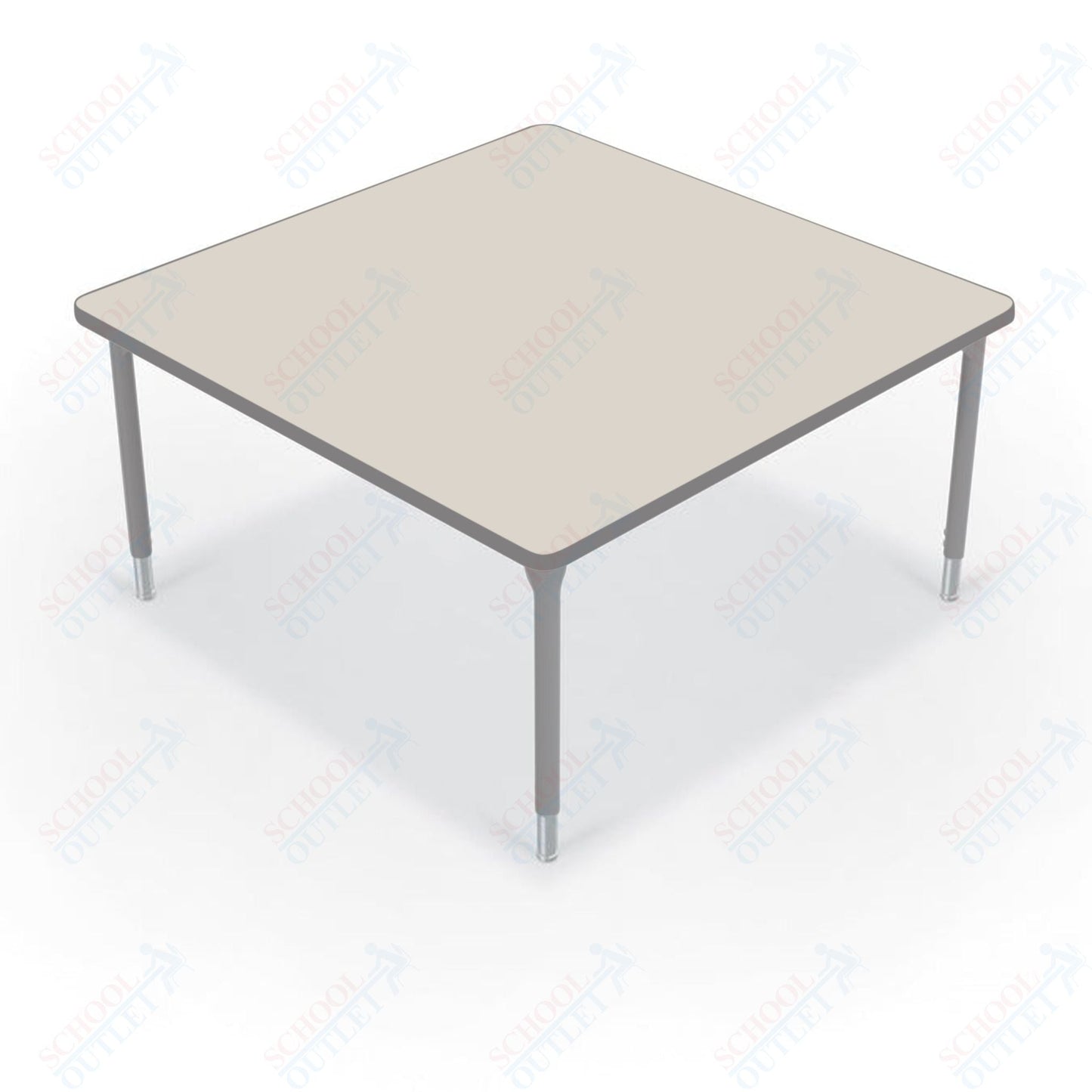 Hierarchy Square School Activity Table (48"W x 48"D) HPL Top - Height Adjustable Legs by MooreCo - SchoolOutlet