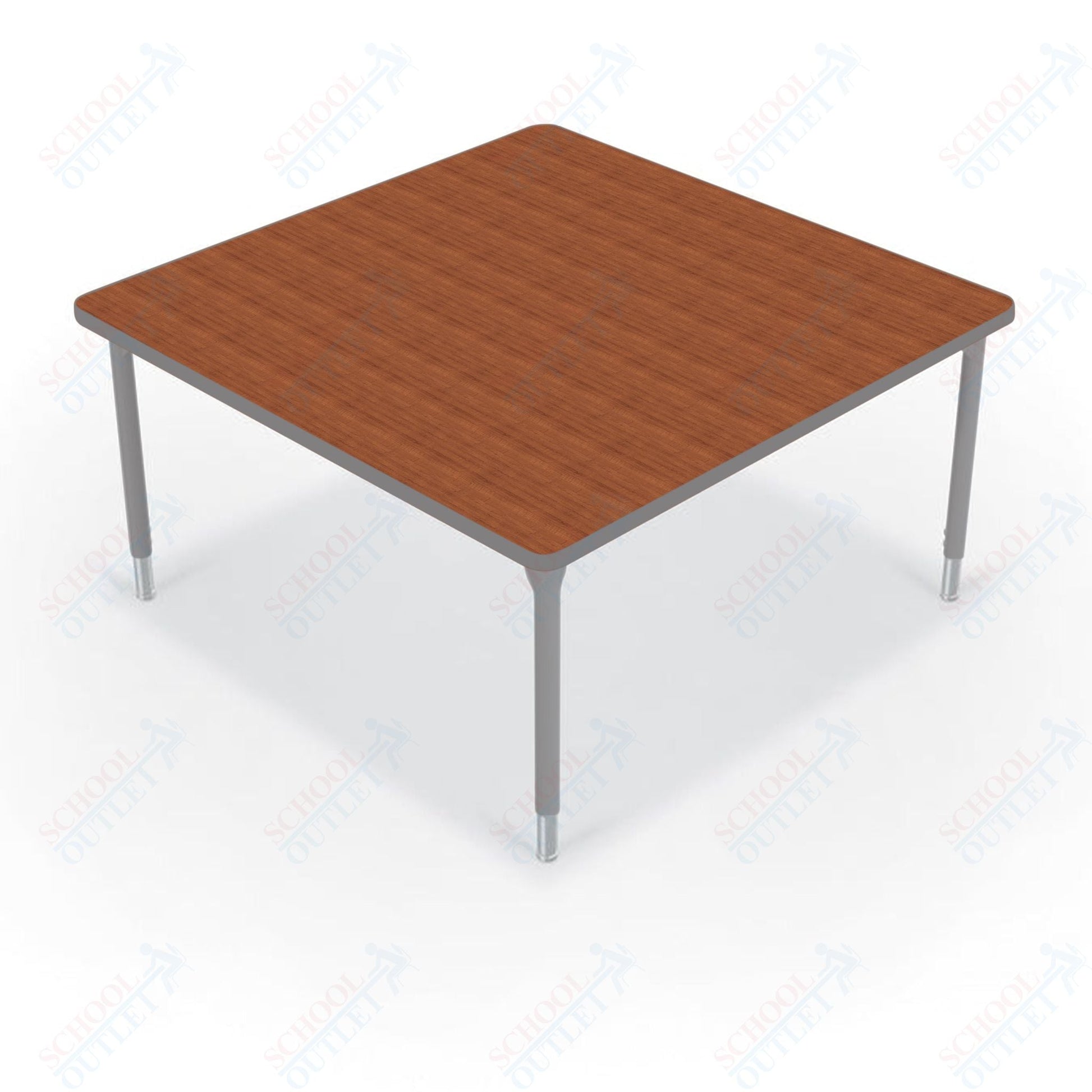 Hierarchy Square School Activity Table (48"W x 48"D) HPL Top - Height Adjustable Legs by MooreCo - SchoolOutlet