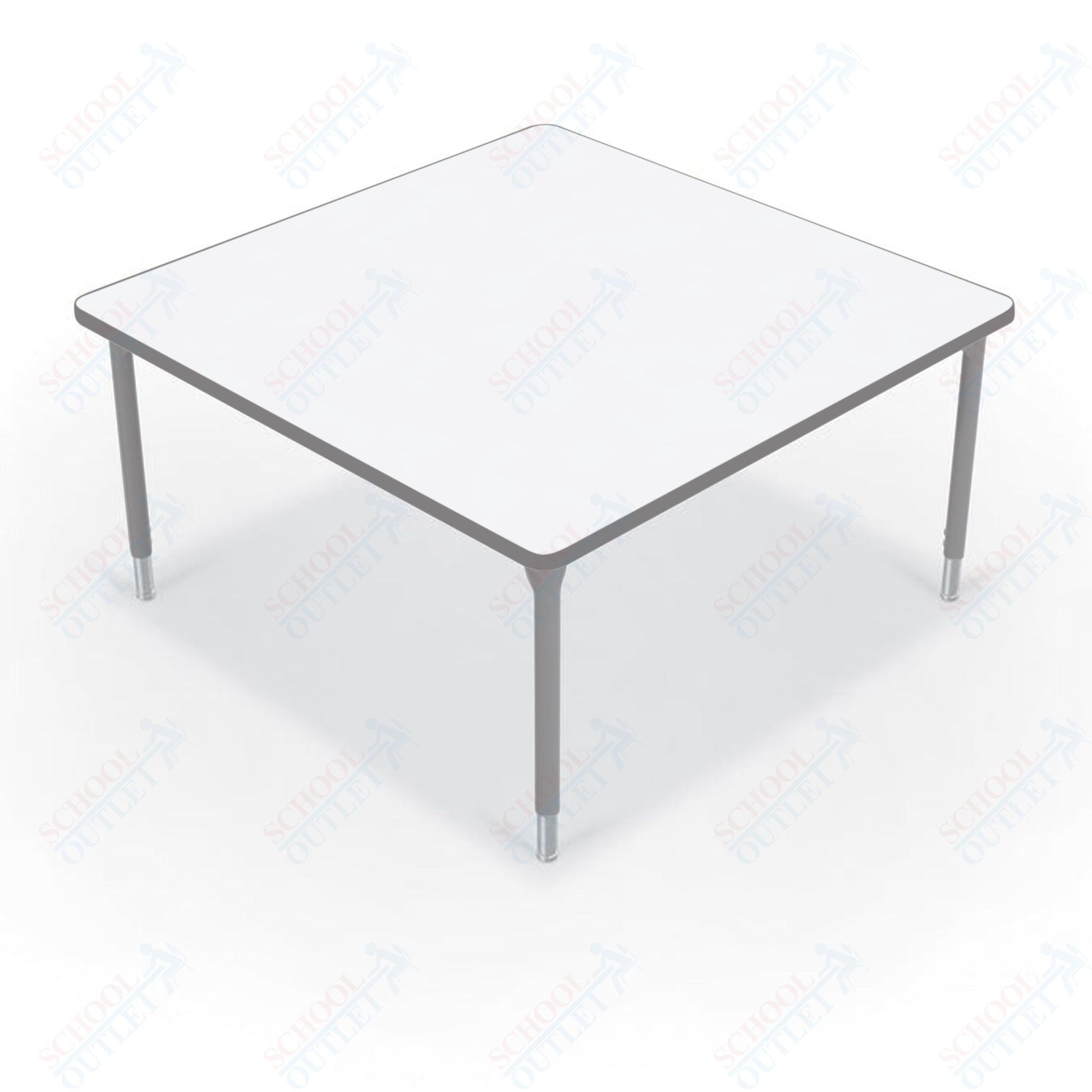 Hierarchy Square School Activity Table (48"W x 48"D) HPL Top - Height Adjustable Legs by MooreCo - SchoolOutlet