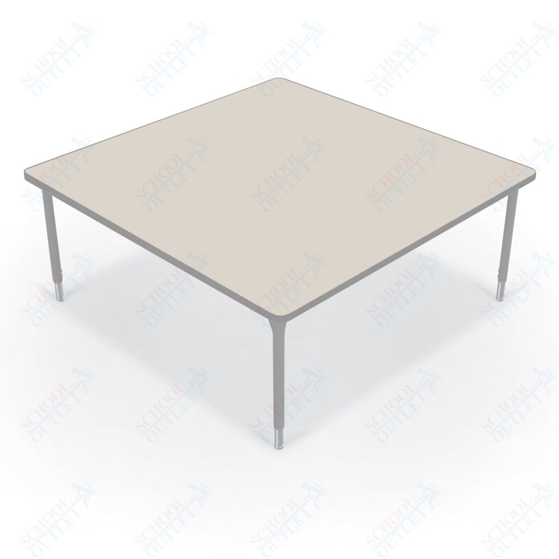 Hierarchy Square School Activity Table (60"W x 60"D) HPL Top - Height Adjustable Legs by MooreCo - SchoolOutlet