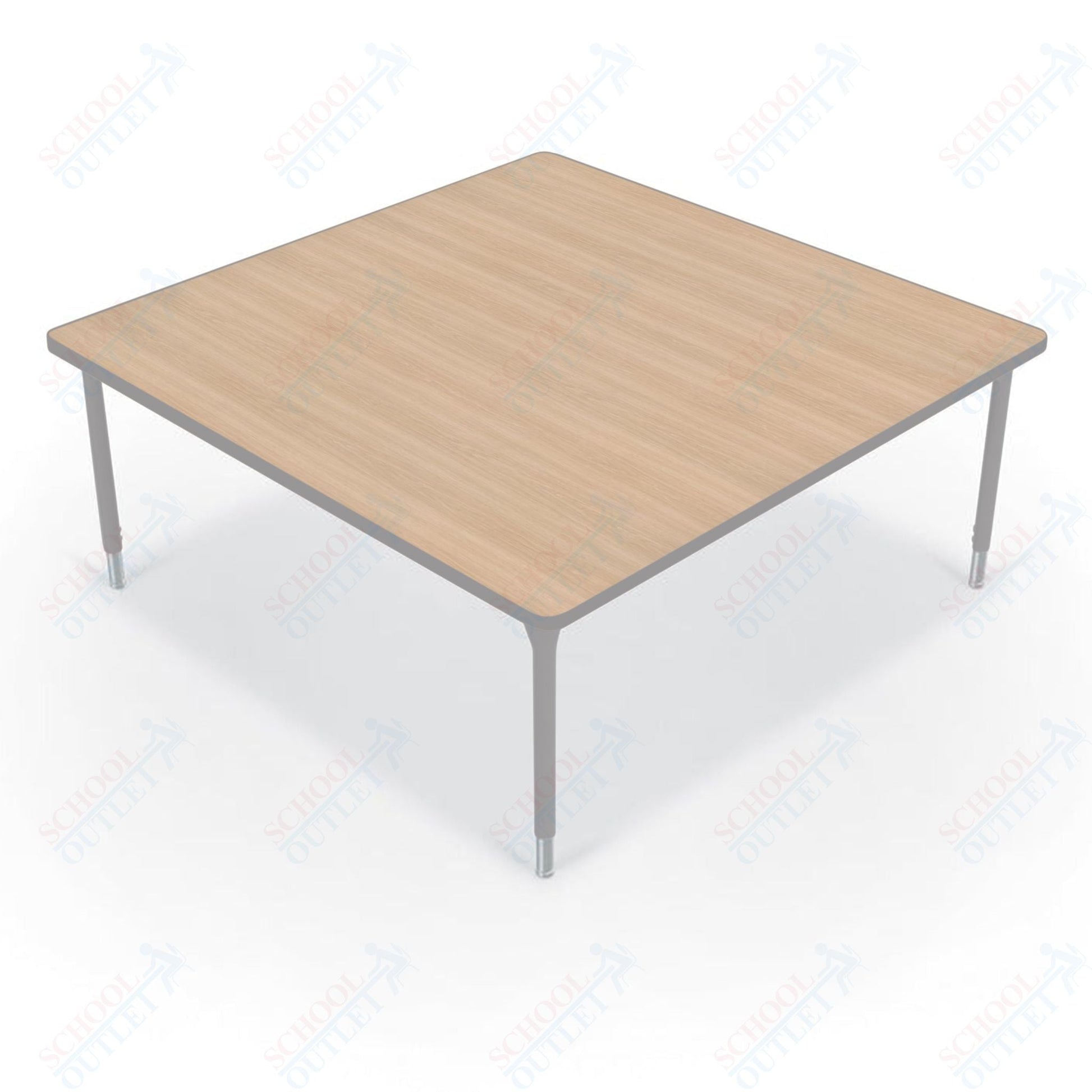 Hierarchy Square School Activity Table (60"W x 60"D) HPL Top - Height Adjustable Legs by MooreCo - SchoolOutlet