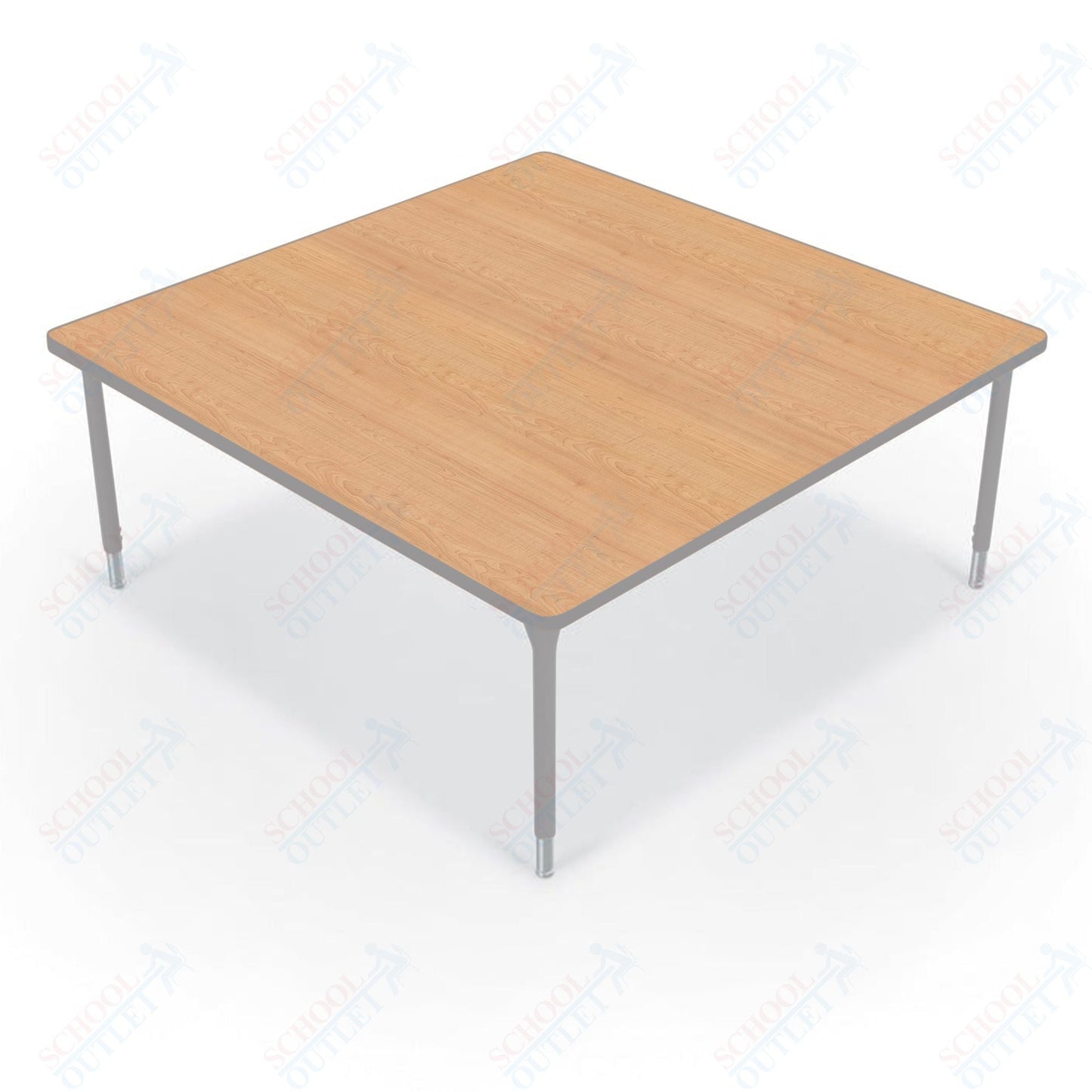 Hierarchy Square School Activity Table (60"W x 60"D) HPL Top - Height Adjustable Legs by MooreCo - SchoolOutlet
