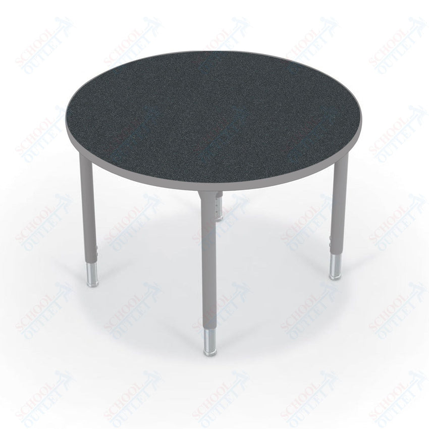 Hierarchy Round School Activity Table (36"Diameter) HPL Top - Height Adjustable Legs by MooreCo - SchoolOutlet