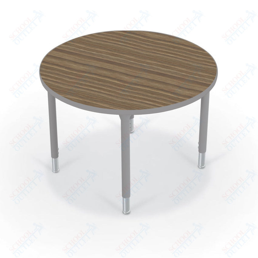 Hierarchy Round School Activity Table (36"Diameter) HPL Top - Height Adjustable Legs by MooreCo - SchoolOutlet