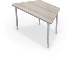 Hierarchy Trapezoid School Activity Table (48"W x 24"D) HPL Top - Height Adjustable Legs by MooreCo