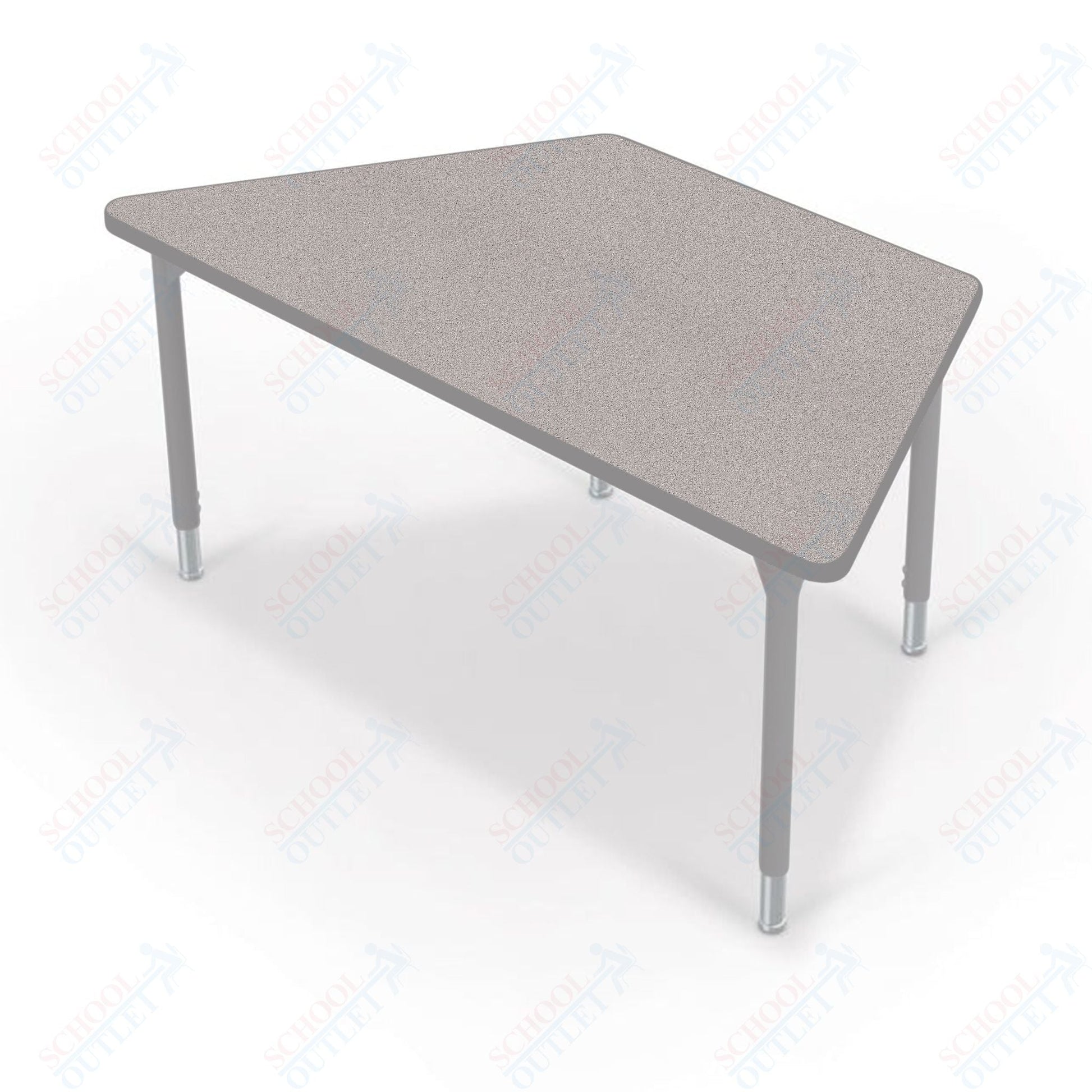 Hierarchy Trapezoid School Activity Table (60"W x 30"D) HPL Top - Height Adjustable Legs by MooreCo - SchoolOutlet