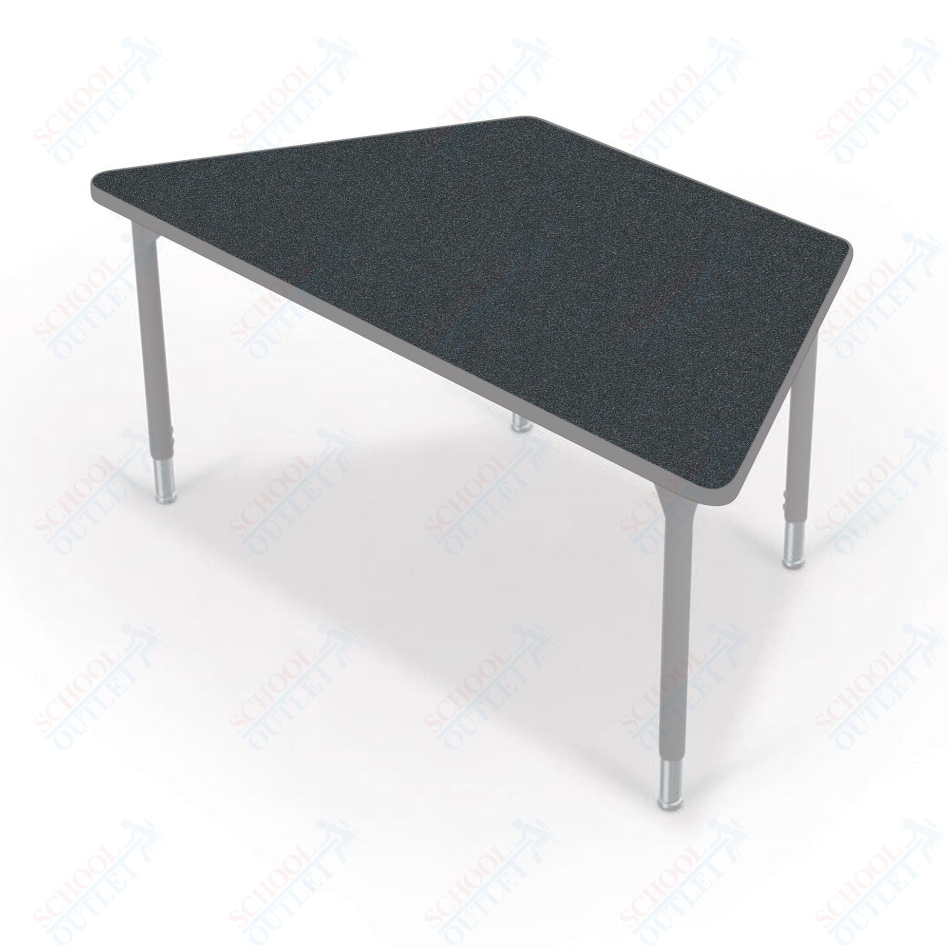 Hierarchy Trapezoid School Activity Table (60"W x 30"D) HPL Top - Height Adjustable Legs by MooreCo - SchoolOutlet