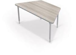 Hierarchy Trapezoid School Activity Table (60"W x 30"D) HPL Top - Height Adjustable Legs by MooreCo