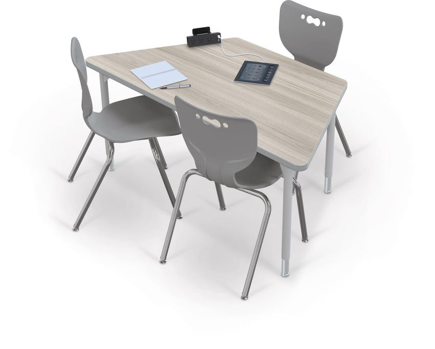 Hierarchy Trapezoid School Activity Table (60"W x 30"D) HPL Top - Height Adjustable Legs by MooreCo - SchoolOutlet