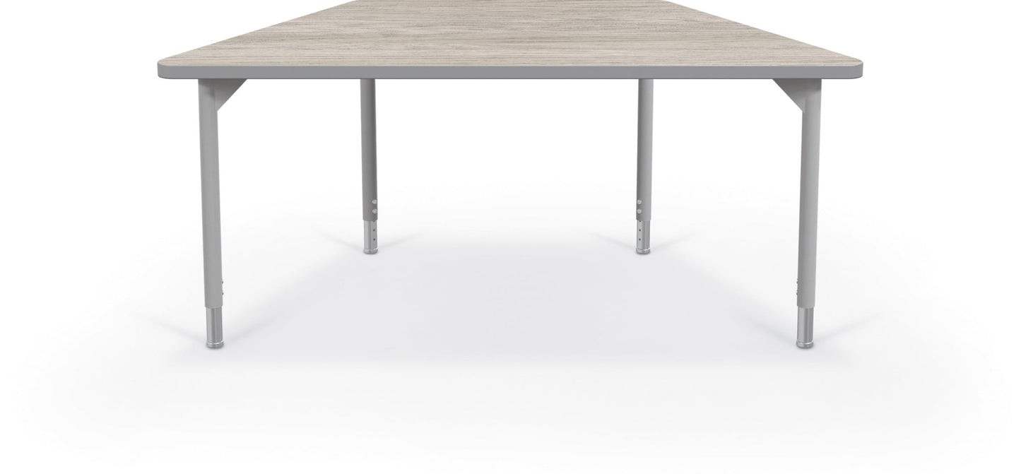 Hierarchy Trapezoid School Activity Table (60"W x 30"D) HPL Top - Height Adjustable Legs by MooreCo - SchoolOutlet