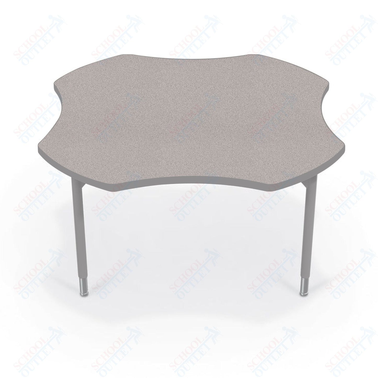 Hierarchy Clover School Activity Table (48"W x 48"D) HPL Top - Height Adjustable Legs by MooreCo - SchoolOutlet