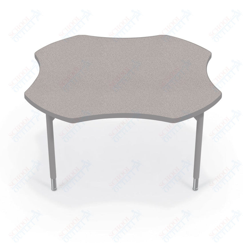 Hierarchy Clover School Activity Table (48"W x 48"D) HPL Top - Height Adjustable Legs by MooreCo - SchoolOutlet