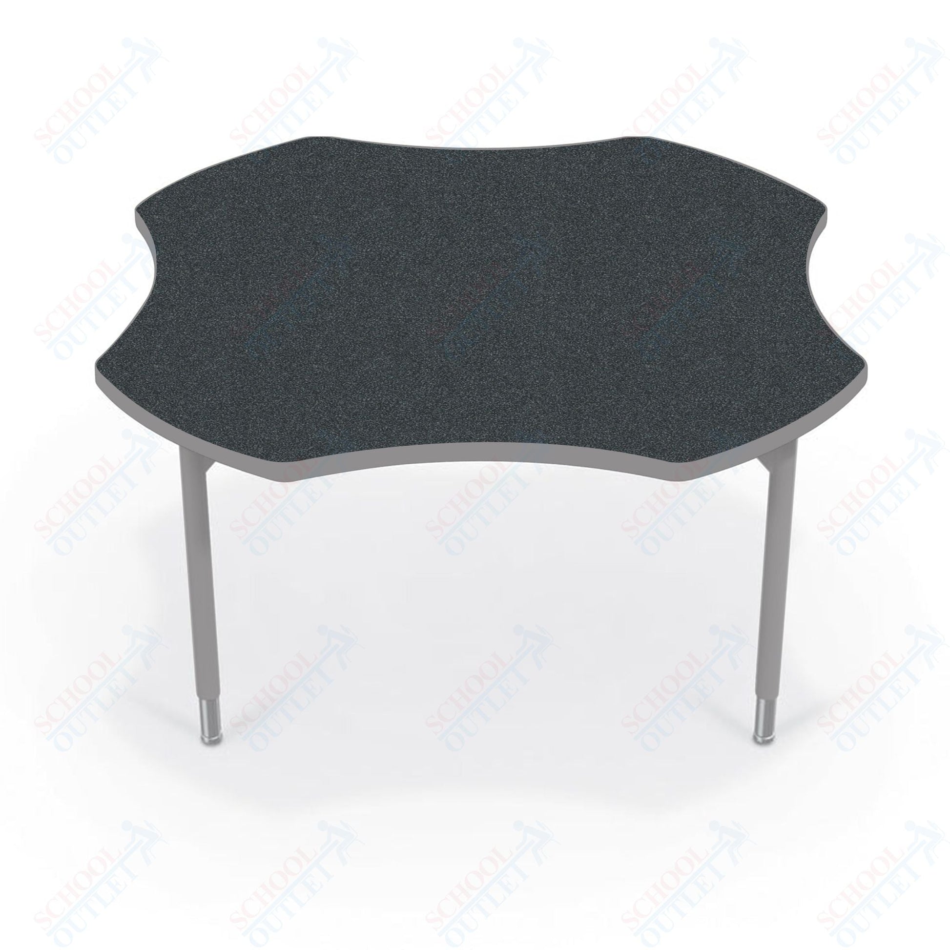 Hierarchy Clover School Activity Table (48"W x 48"D) HPL Top - Height Adjustable Legs by MooreCo - SchoolOutlet