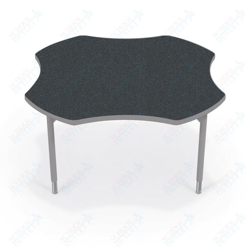 Hierarchy Clover School Activity Table (48"W x 48"D) HPL Top - Height Adjustable Legs by MooreCo - SchoolOutlet