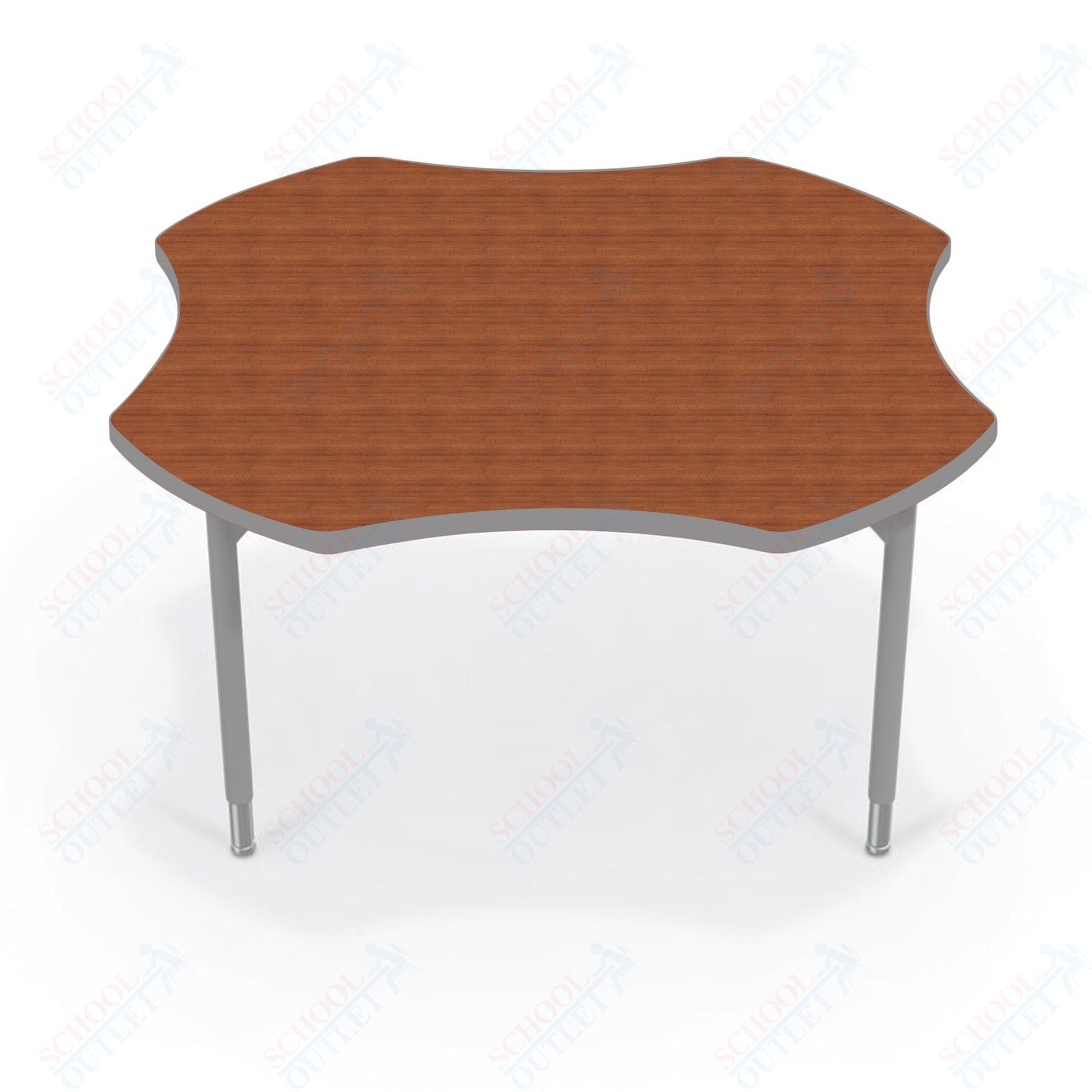 Hierarchy Clover School Activity Table (48"W x 48"D) HPL Top - Height Adjustable Legs by MooreCo - SchoolOutlet