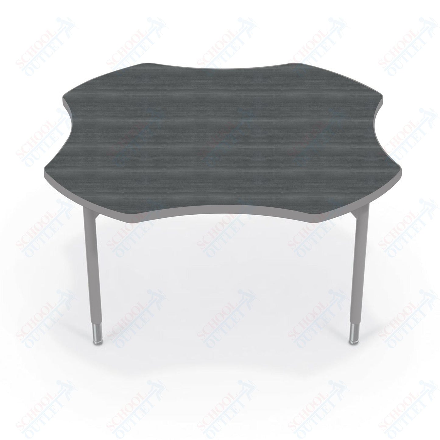 Hierarchy Clover School Activity Table (48"W x 48"D) HPL Top - Height Adjustable Legs by MooreCo - SchoolOutlet