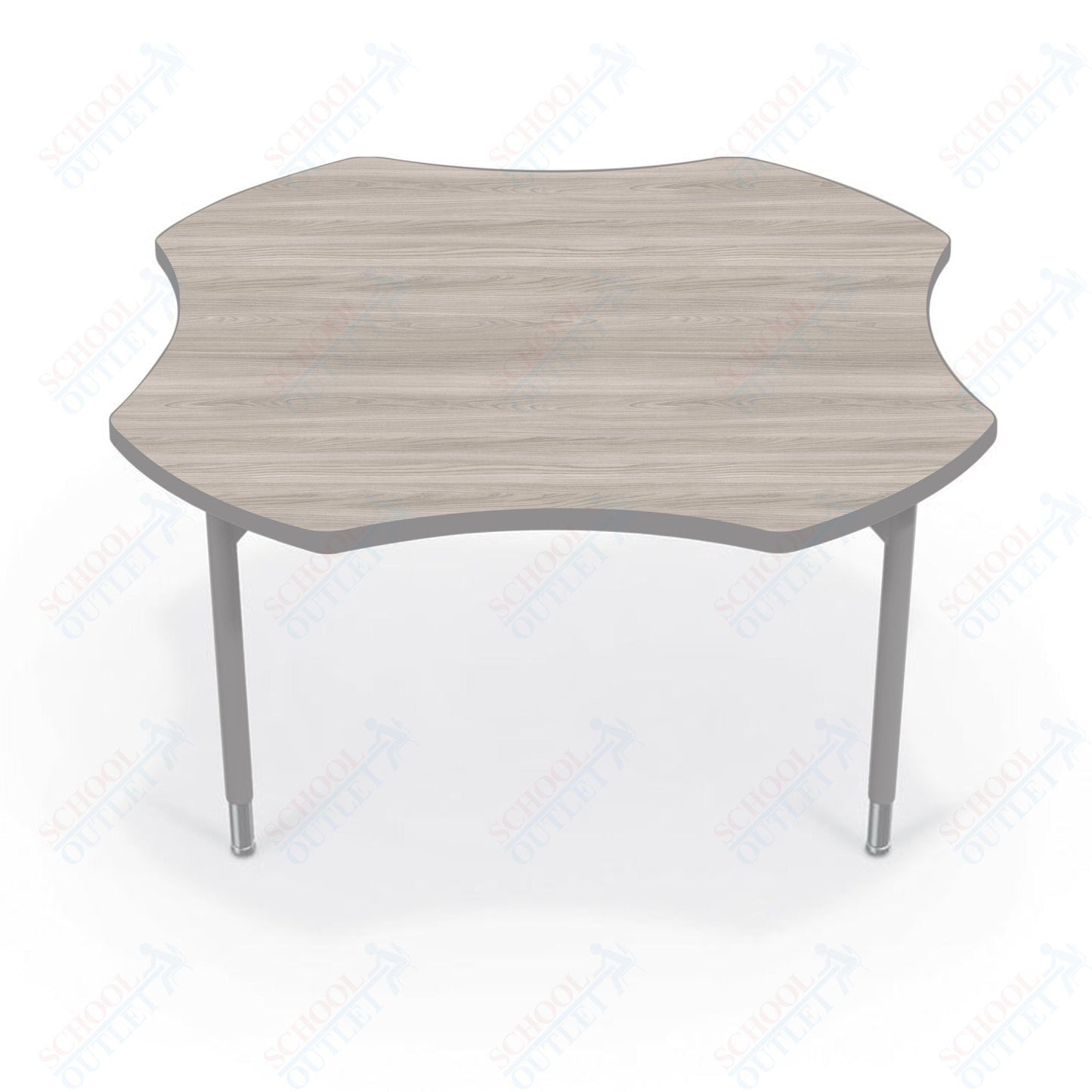Hierarchy Clover School Activity Table (48"W x 48"D) HPL Top - Height Adjustable Legs by MooreCo - SchoolOutlet
