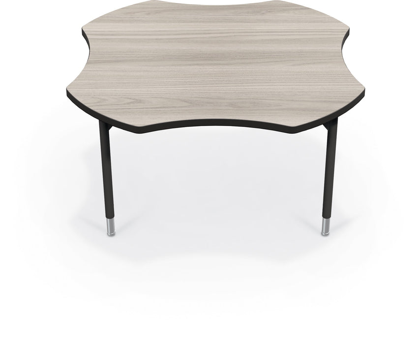 Hierarchy Clover School Activity Table (48"W x 48"D) HPL Top - Height Adjustable Legs by MooreCo - SchoolOutlet