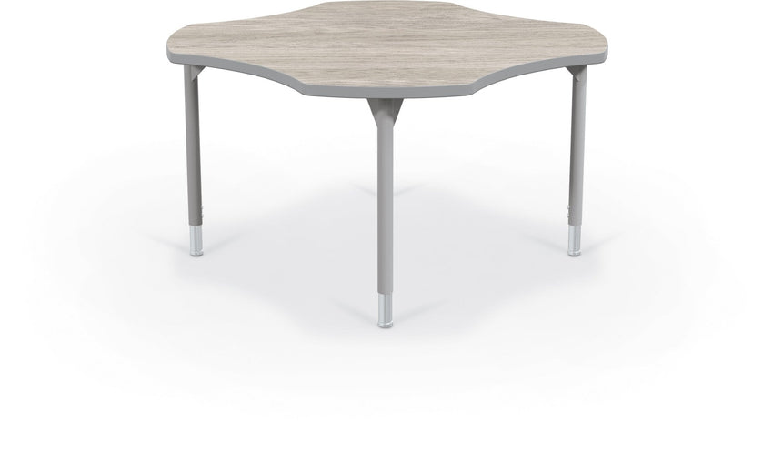 Hierarchy Clover School Activity Table (48"W x 48"D) HPL Top - Height Adjustable Legs by MooreCo - SchoolOutlet