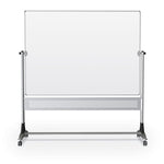 MooreCo 669RH - DD Platinum Mobile Reversible Porcelain Steel Magnetic Whiteboard Easel - Panel Size 48