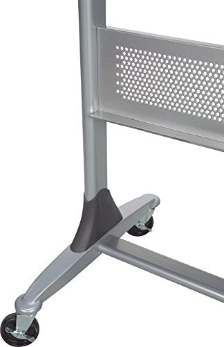 MooreCo 669RH - DD Platinum Mobile Reversible Porcelain Steel Magnetic Whiteboard Easel - Panel Size 48"H x 96"W (MOR - 669RH - DD) - SchoolOutlet