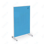 Mooreco Essentials Hierarchy Grow & Roll Mobile Magnetic Dry Erase Glass Board 6'H x 4'W - SchoolOutlet